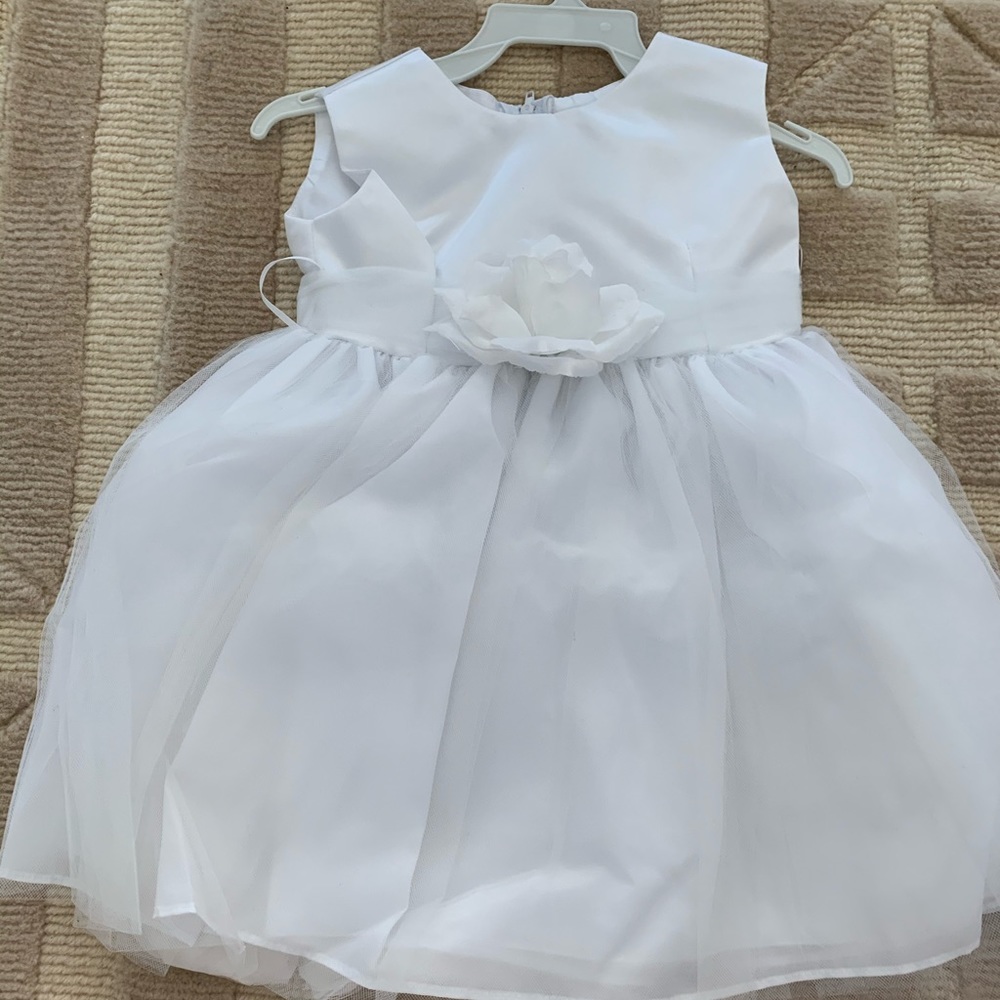 Little girl flower dress and shoes